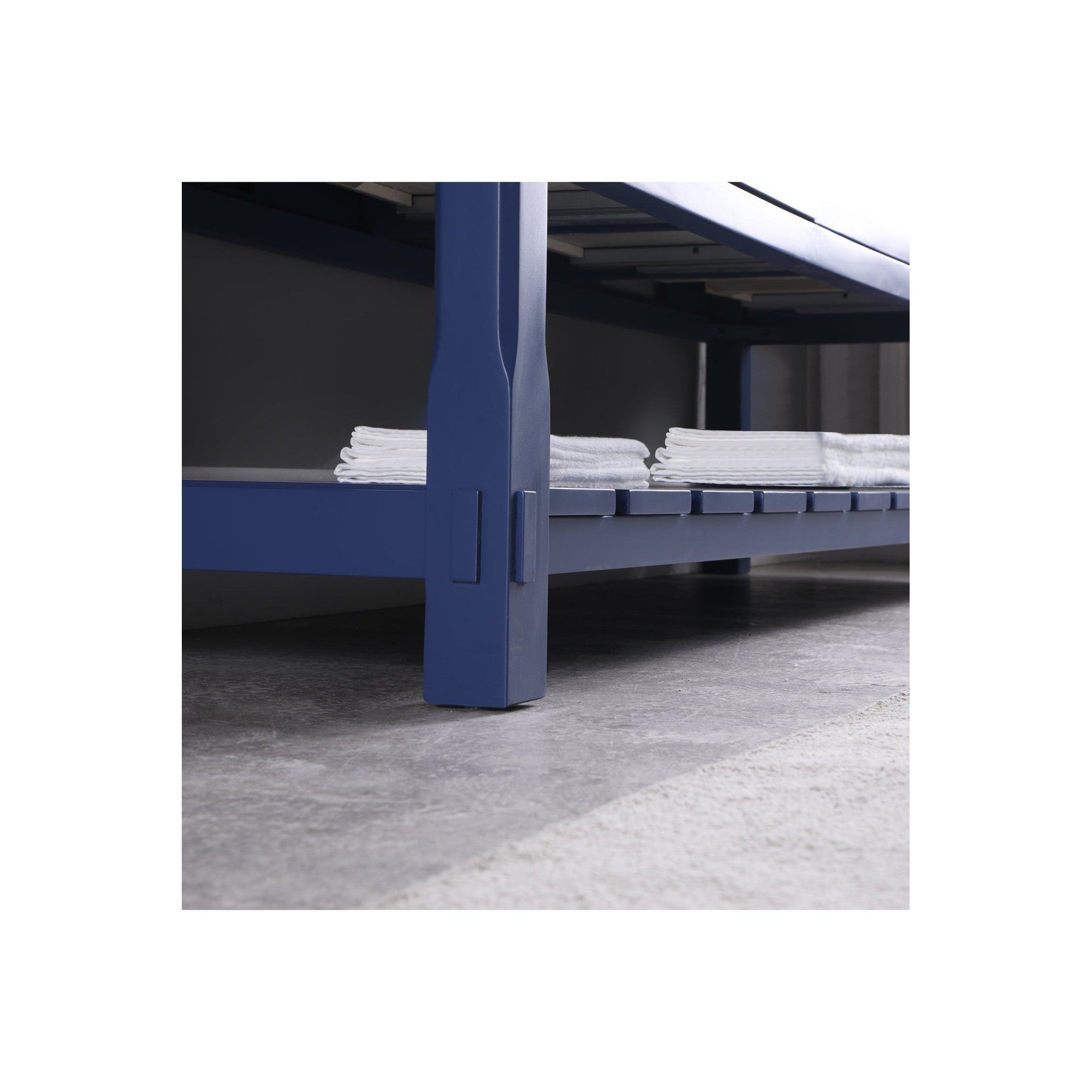 Georgia 72" Double Bathroom Vanity Set in Jewelry Blue and Composite Carrara White Stone Top with White Farmhouse Basin with Mirror