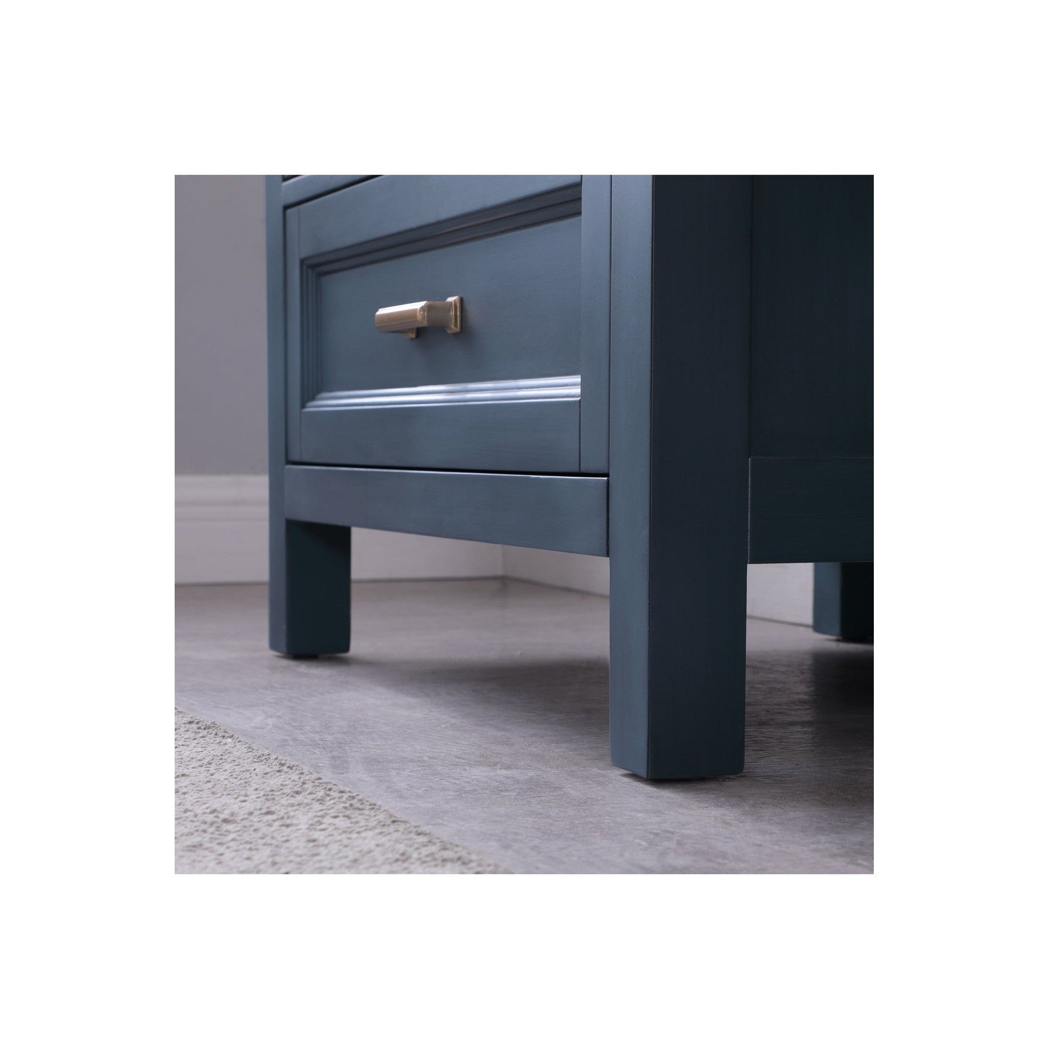 Isla 30" Single Bathroom Vanity Set in Classic Blue and Carrara White Marble Countertop without Mirror