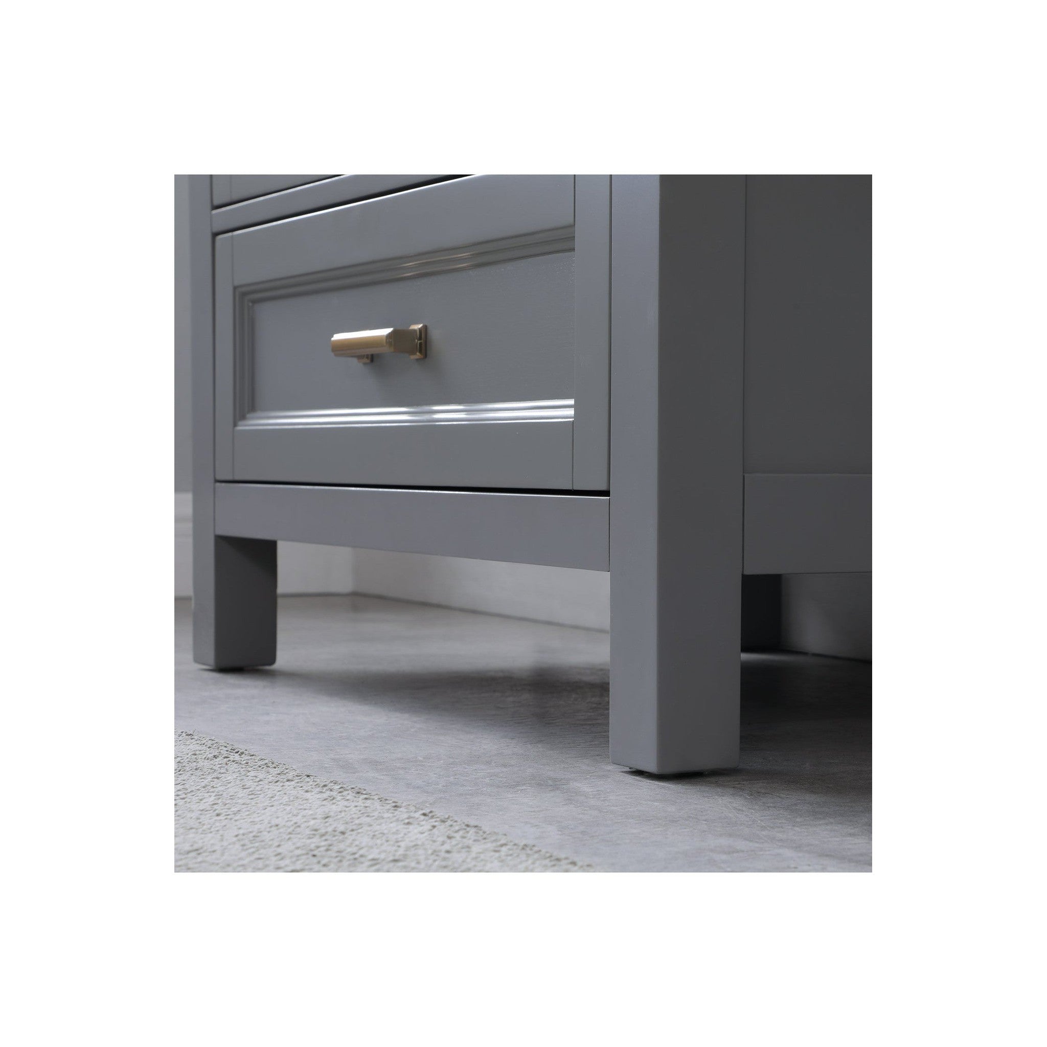 Isla 30" Single Bathroom Vanity Set in Gray and Carrara White Marble Countertop with Mirror