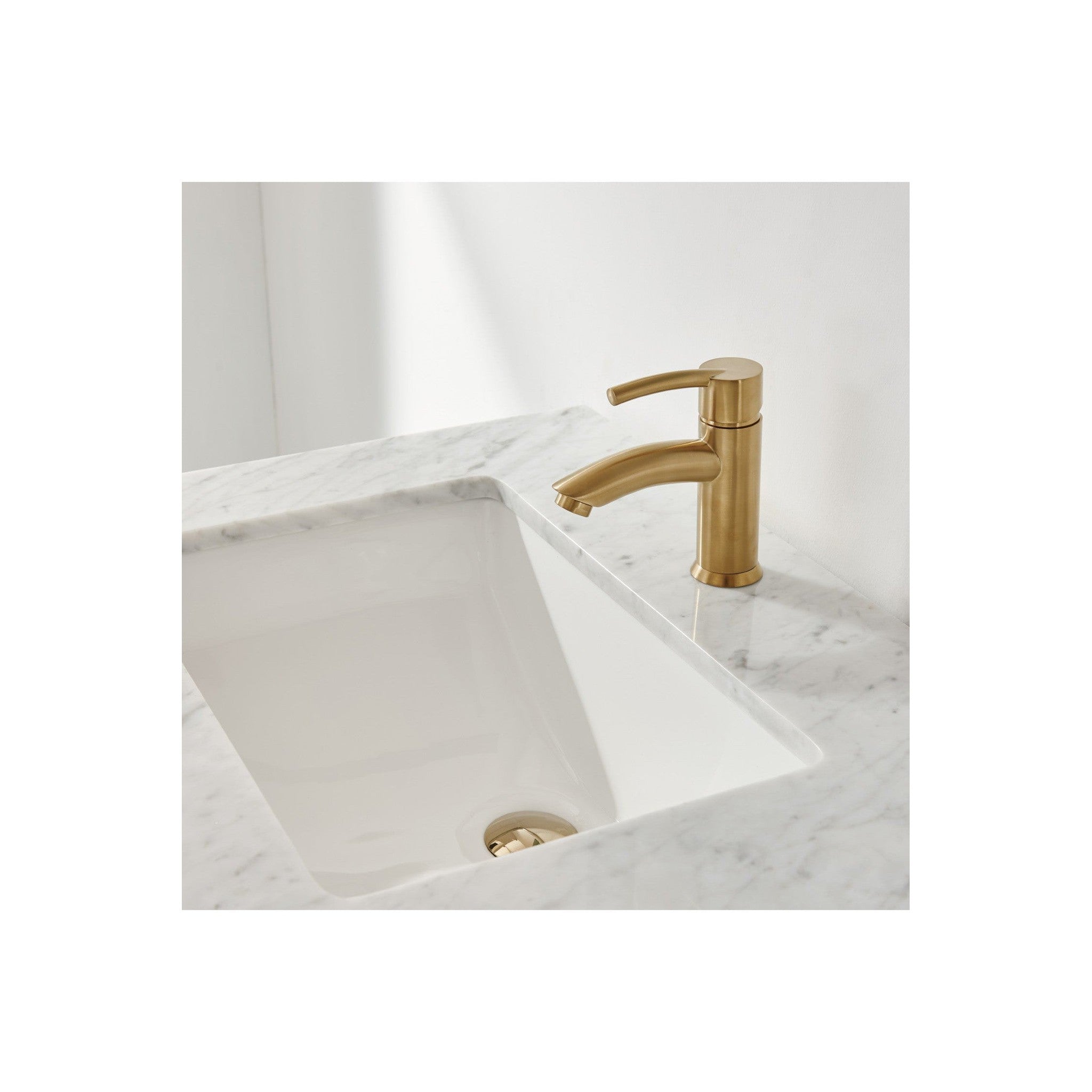 Sutton 36" Single Bathroom Vanity Set in Royal Green and Carrara White Marble Countertop with Mirror