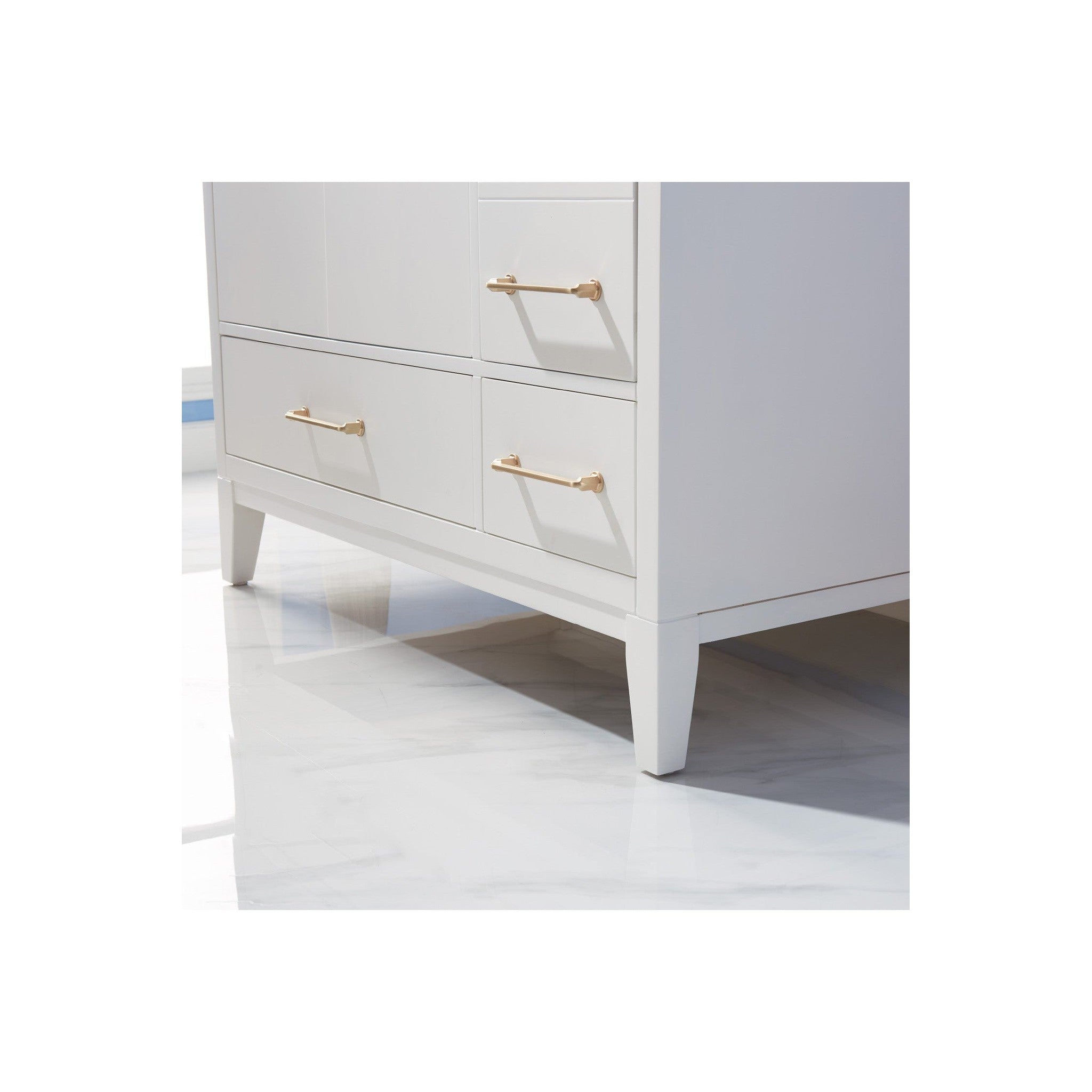 Sutton 36" Single Bathroom Vanity Set in White and Carrara White Marble Countertop with Mirror