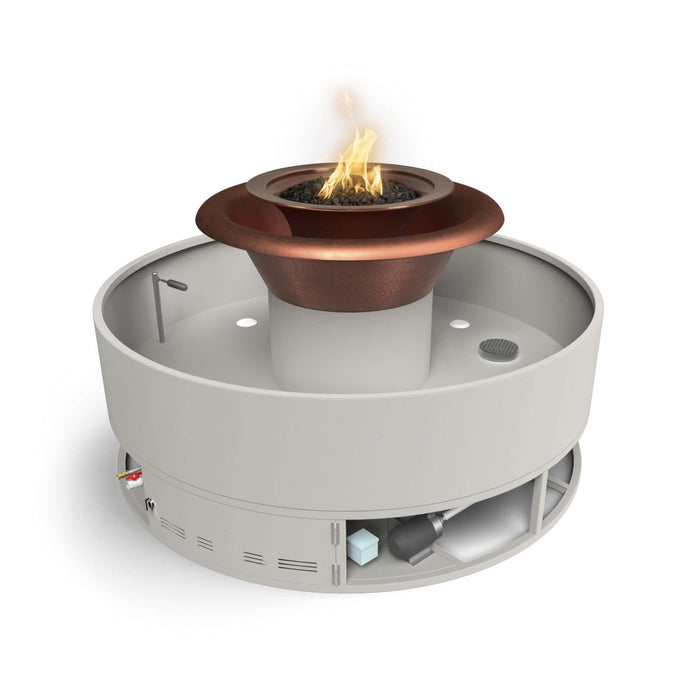 60" Round Olympian Fire & Water Fountain - Copper - 360 Spill