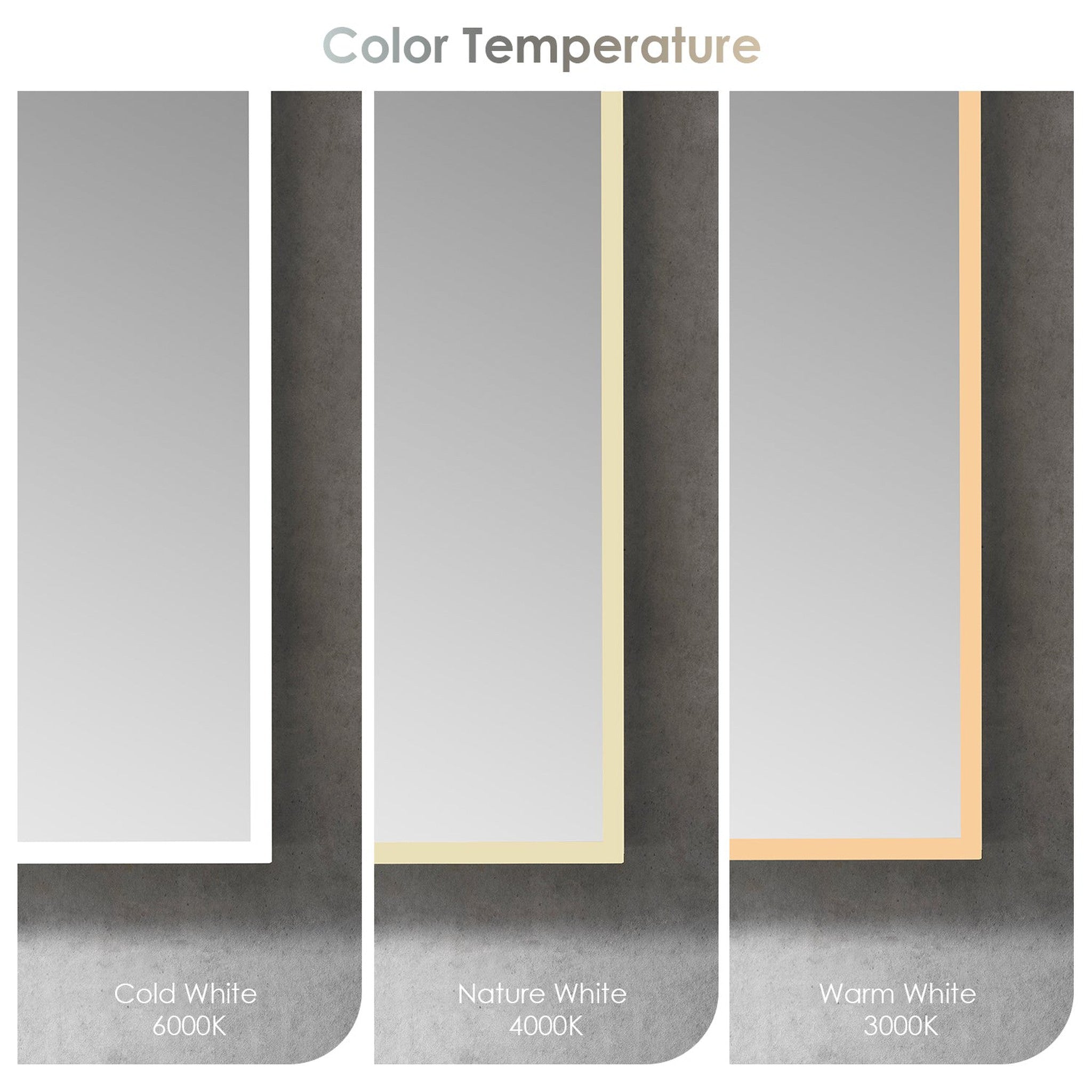 Carsoli Rectangle 24" Frameless Surface-Mount/Recessed LED Lighted Bathroom Medicine Cabinet