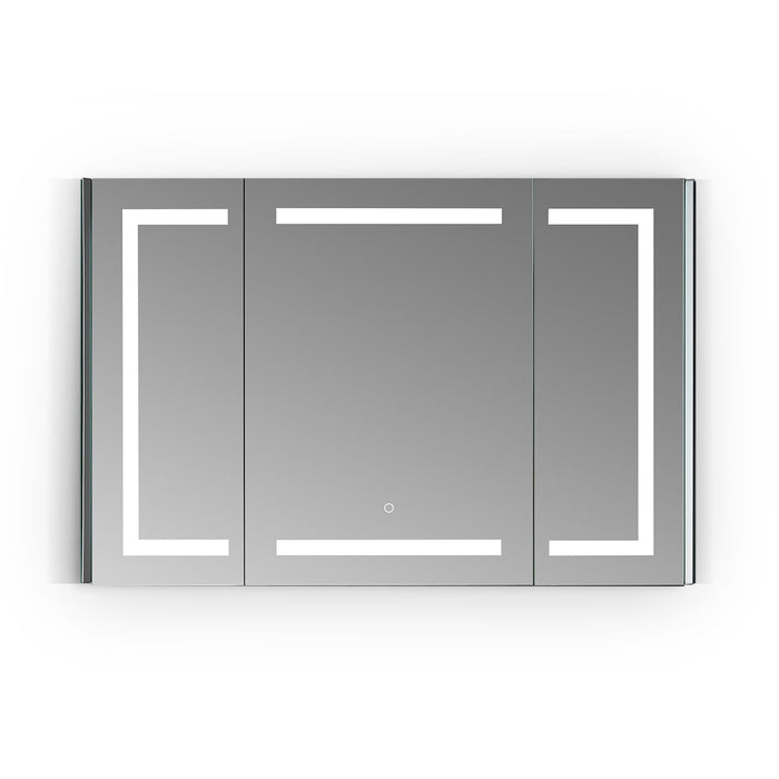 Bojano Rectangle 48" Frameless Surface-Mount/Recessed LED Lighted Bathroom Medicine Cabinet
