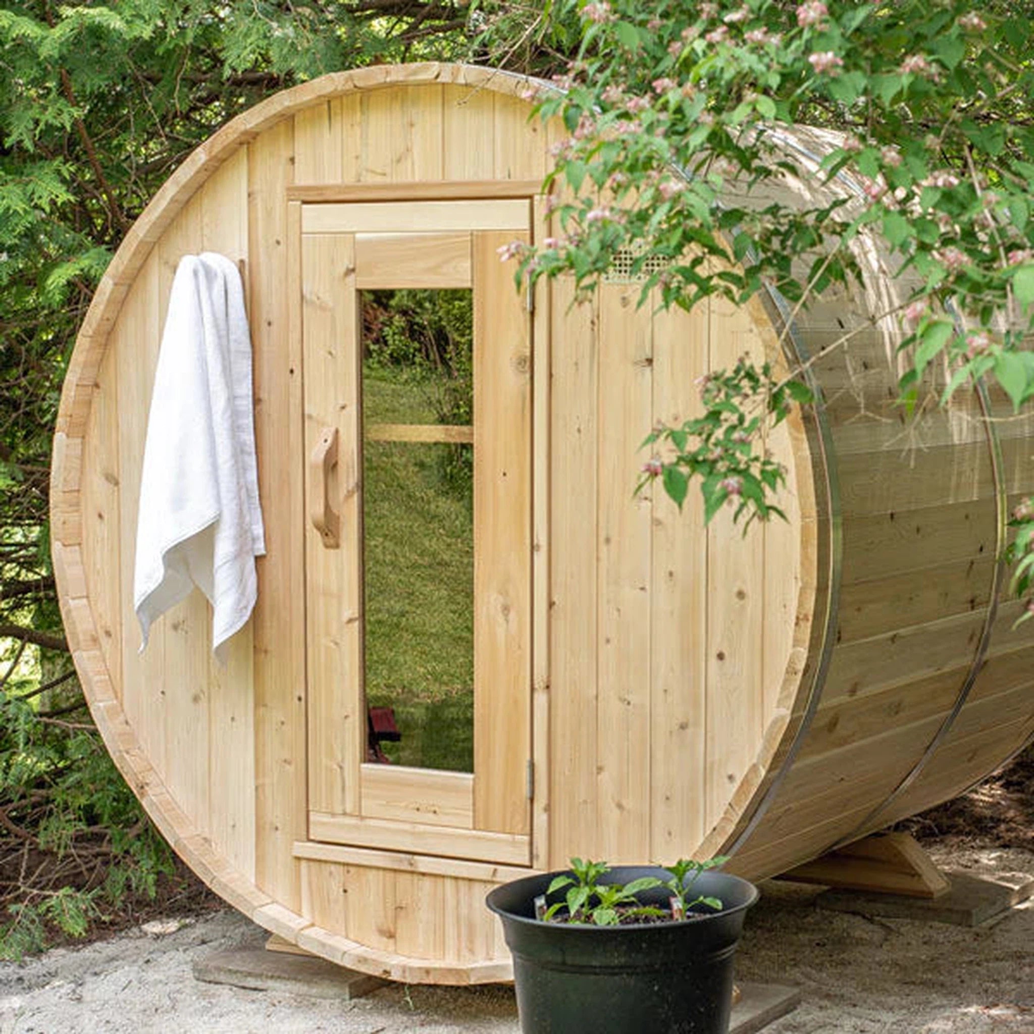 Dundalk Leisurecraft Canadian Timber 4 Person Harmony Barrel Sauna | CTC22W