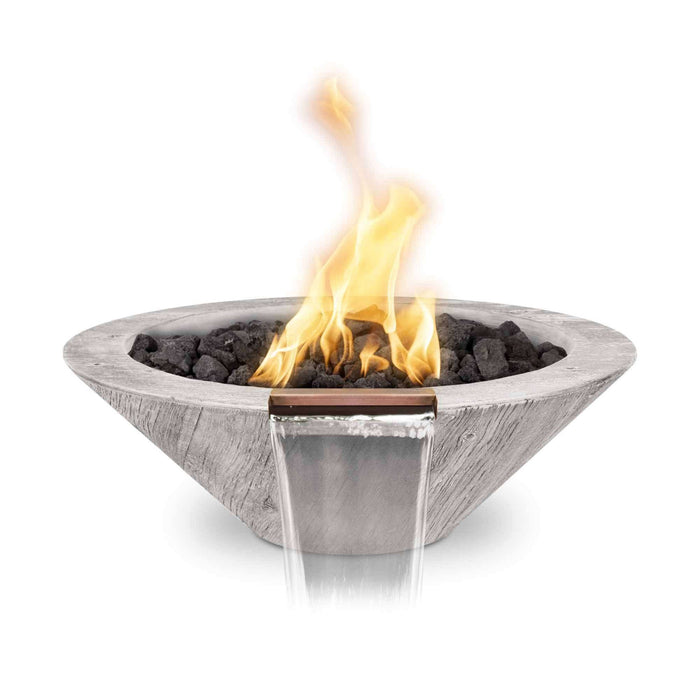 24" Cazo Wood Grain Fire and Water Bowl