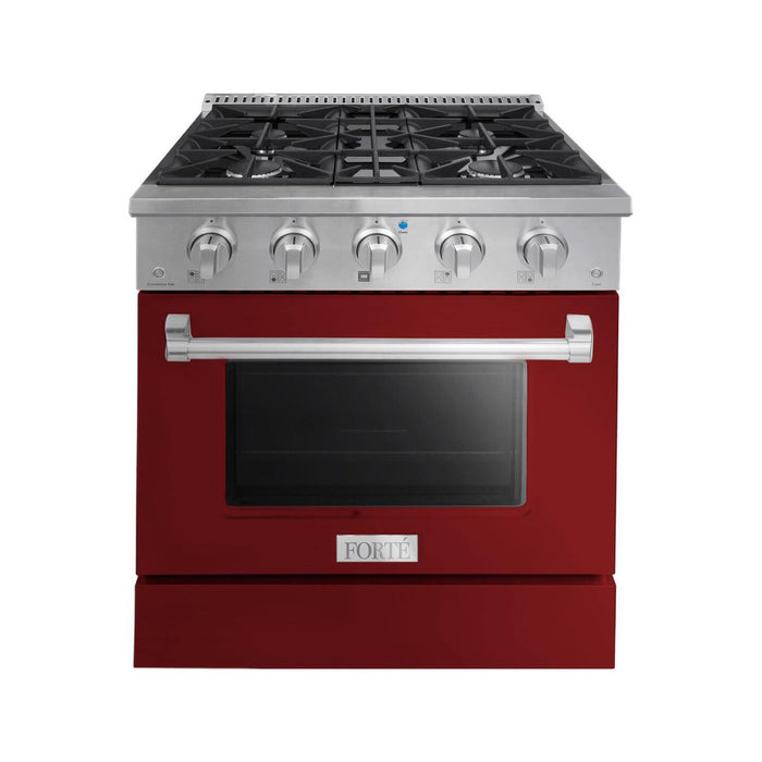 30 Inch Gas Freestanding Range in Burgundy