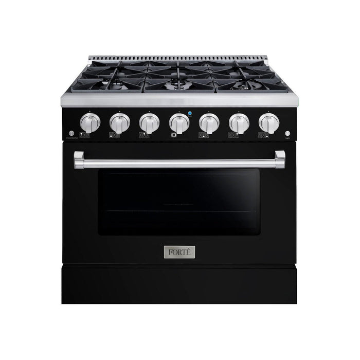 36 Inch Gas Freestanding Range in Black