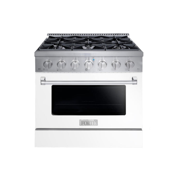 36 Inch Gas Freestanding Range in White