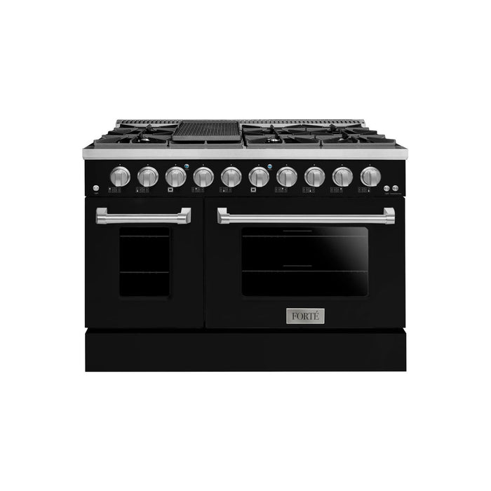 48 Inch Gas Freestanding Range in Black
