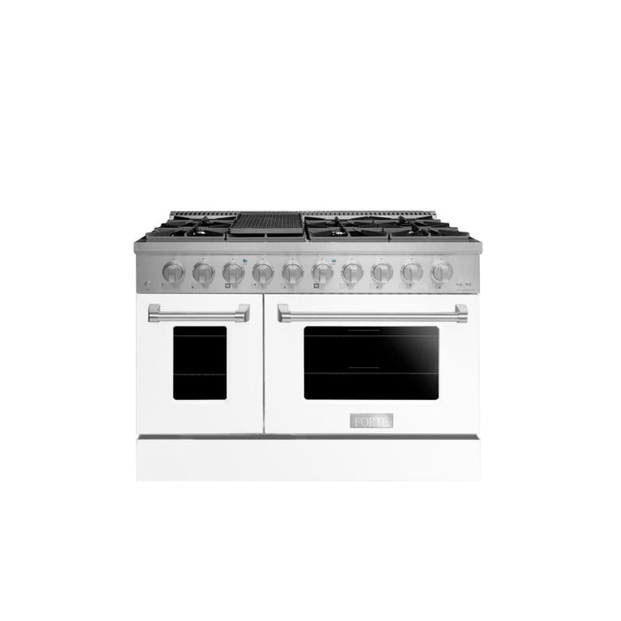 48 Inch Gas Freestanding Range in White