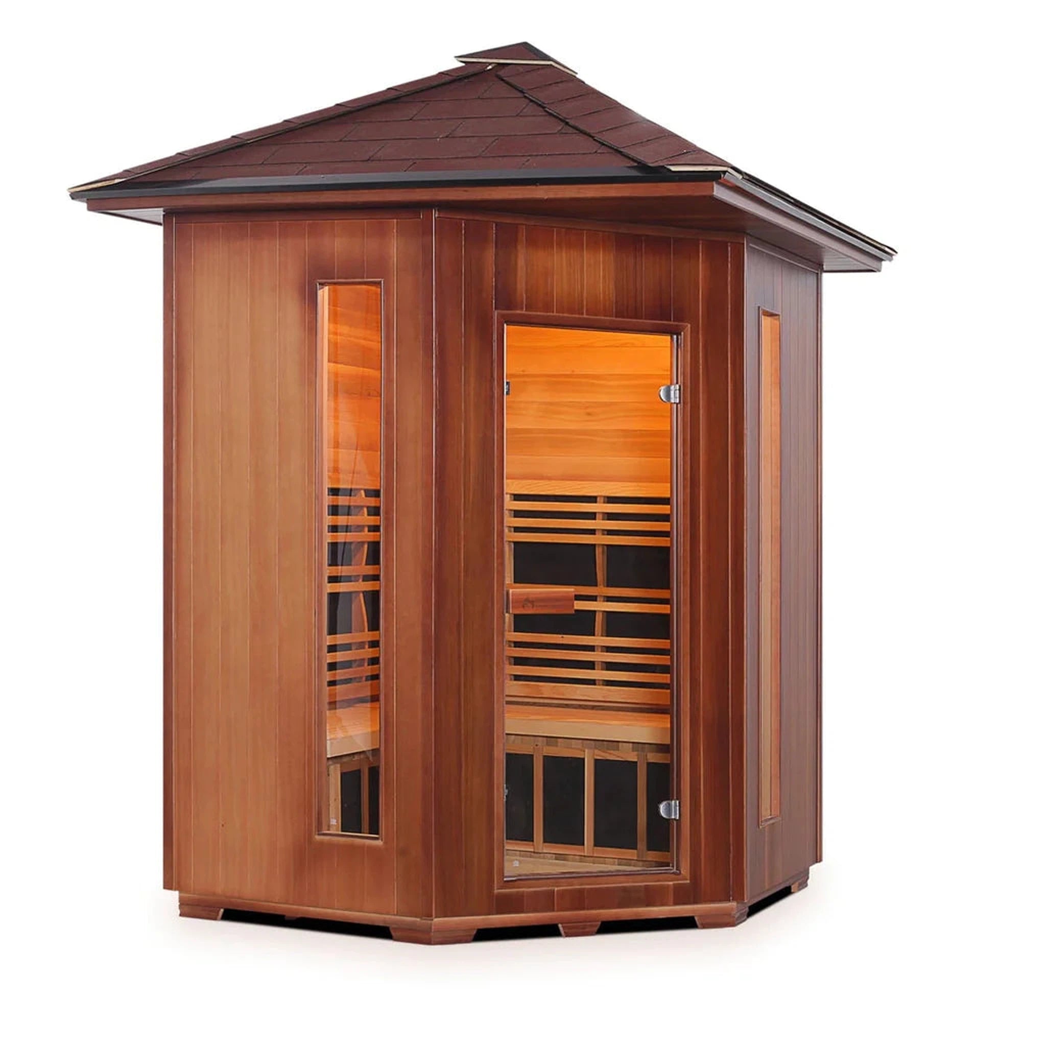 Enlighten Rustic Full Spectrum Infrared Sauna - 4 Person Sauna