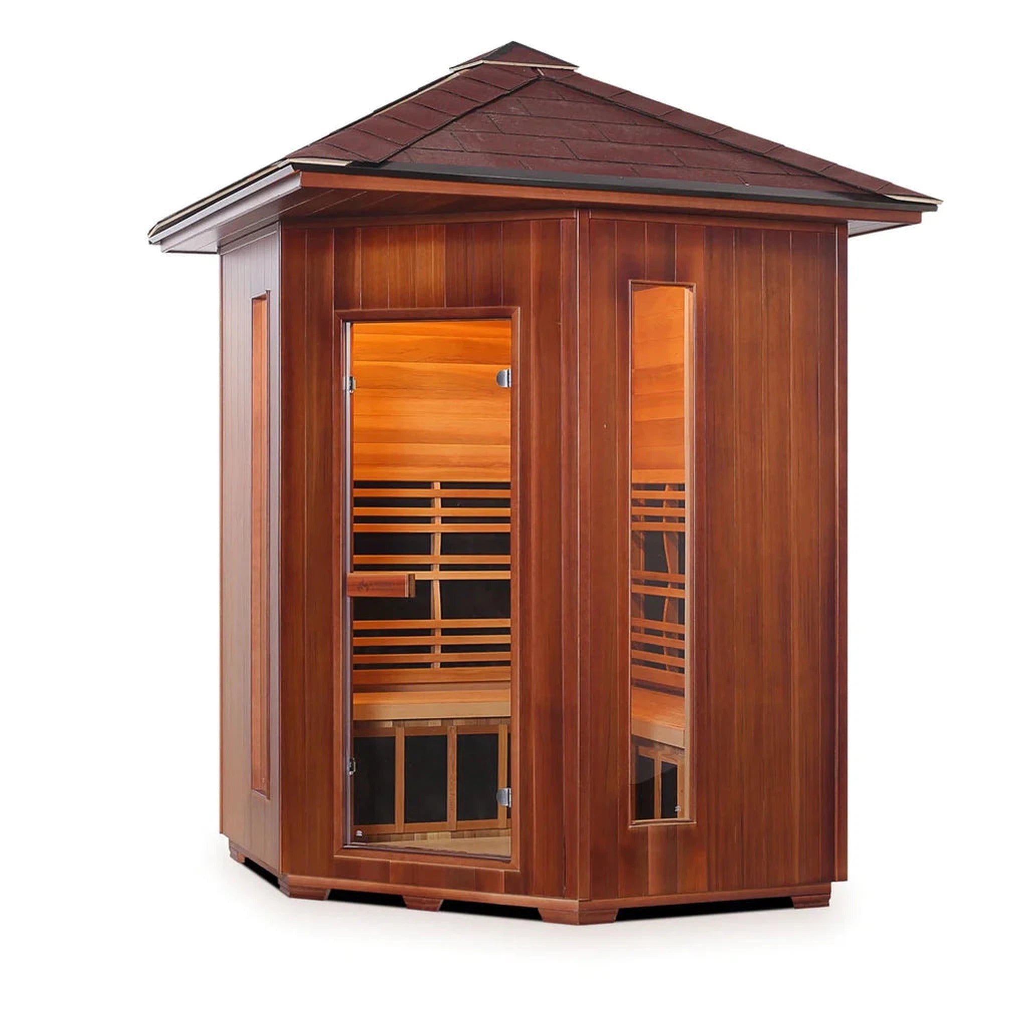 Enlighten Rustic Full Spectrum Infrared Sauna - 4 Person Sauna