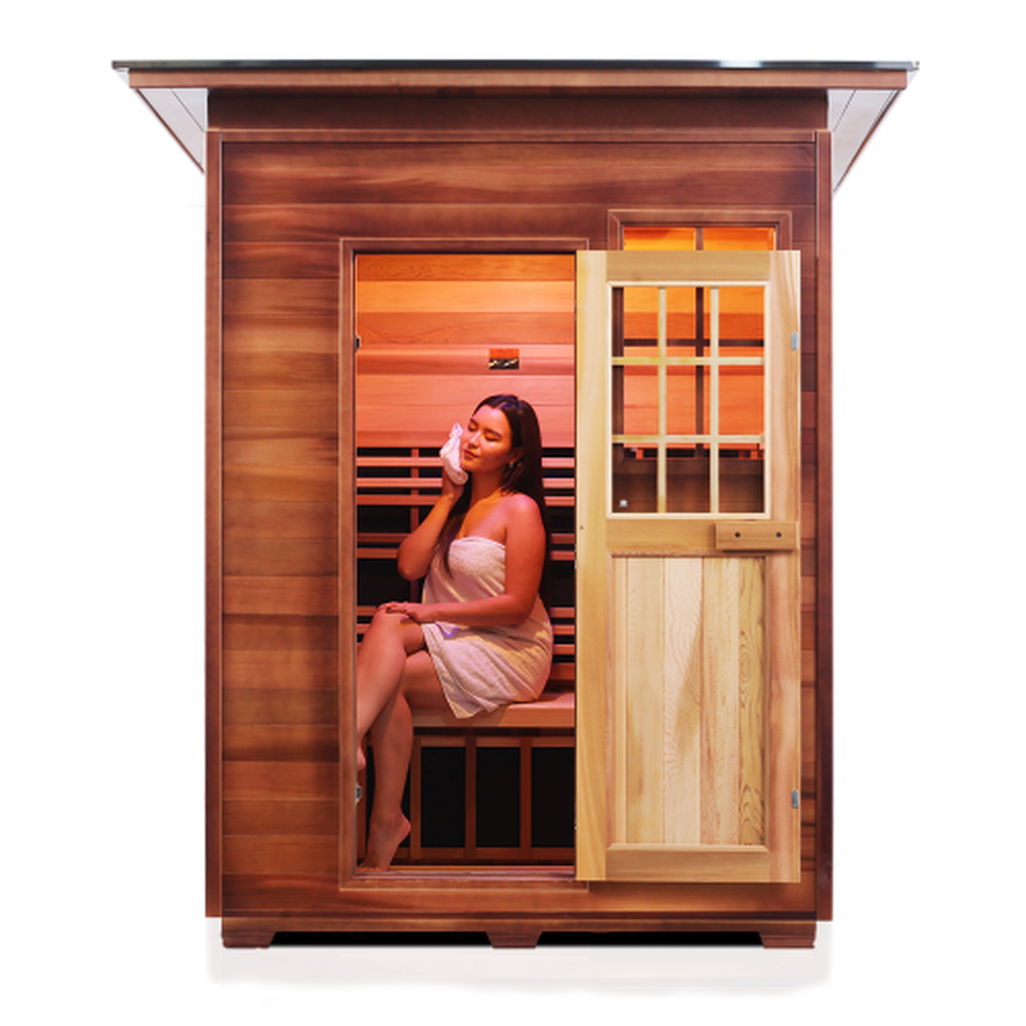 Enlighten Sapphire Infrared/Traditional Hybrid Sauna - 3 Person Sauna