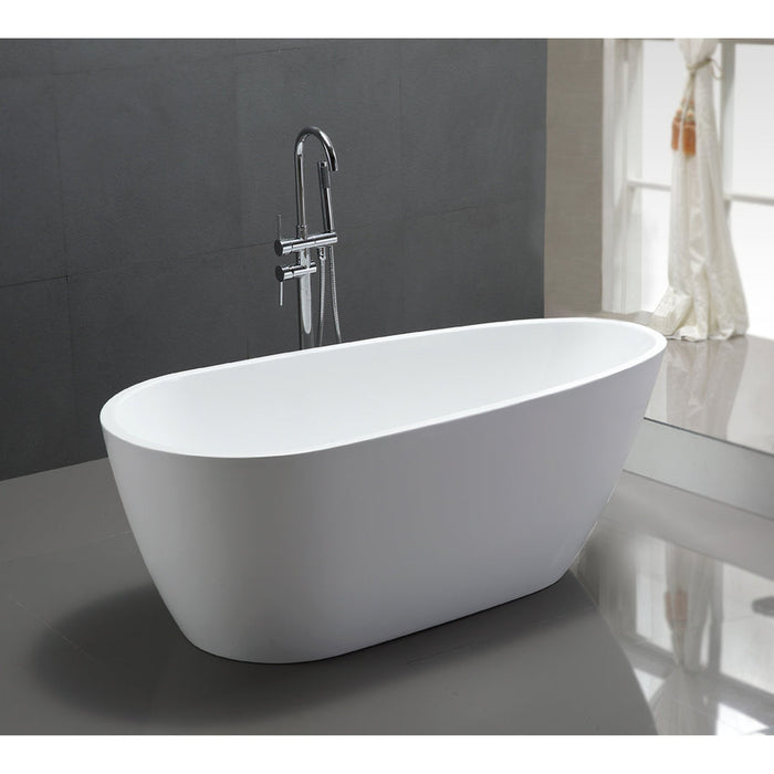 Legion Furniture 68" White Acrylic Tub - No Faucet
