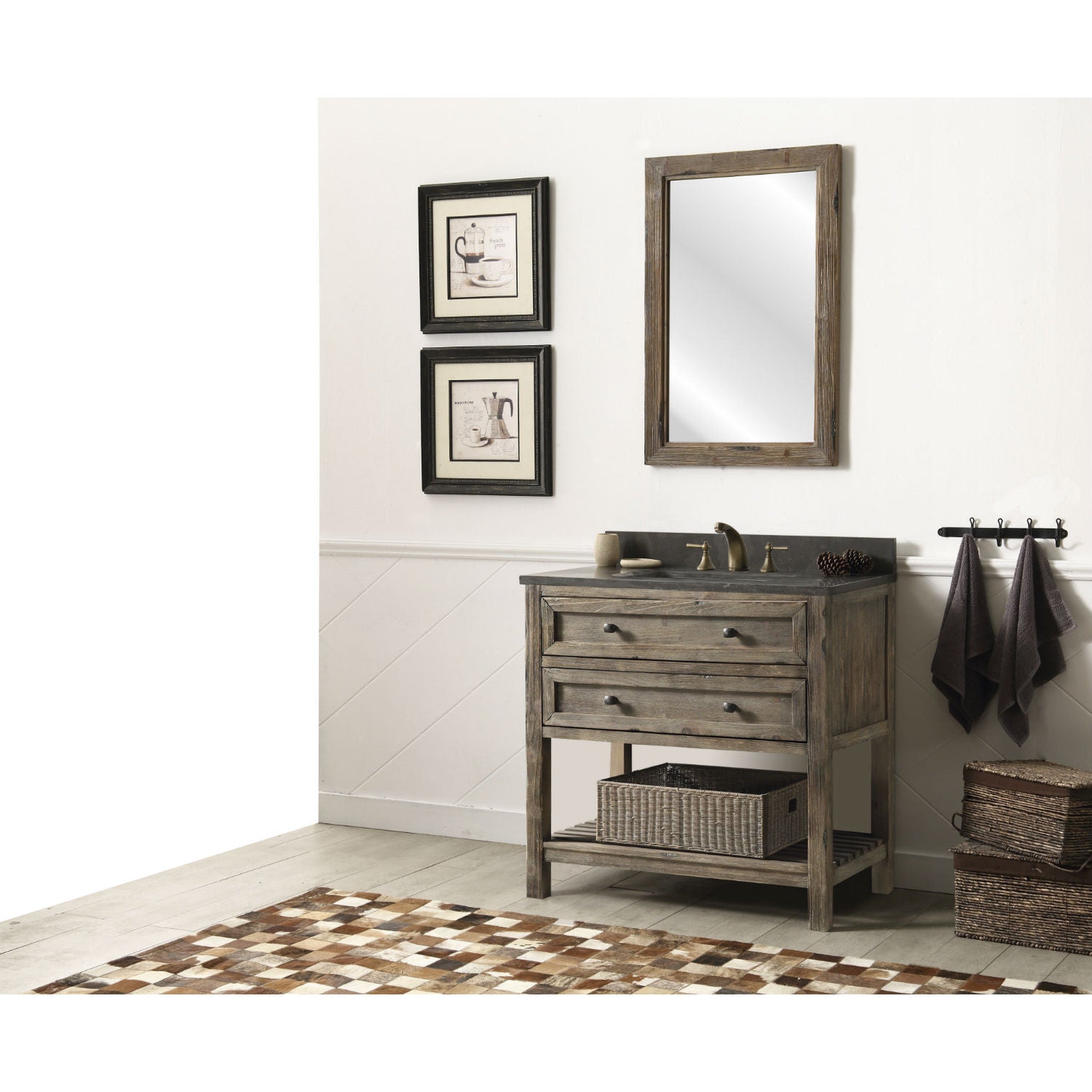 Legion Furniture 36" Wood Sink Vanity Match With Marble Wh 5136" Top -no Faucet