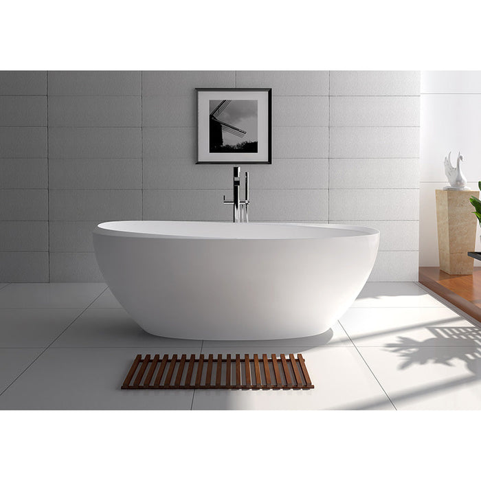 Legion Furniture 65" White Matte Solid Surface Tub - No Faucet