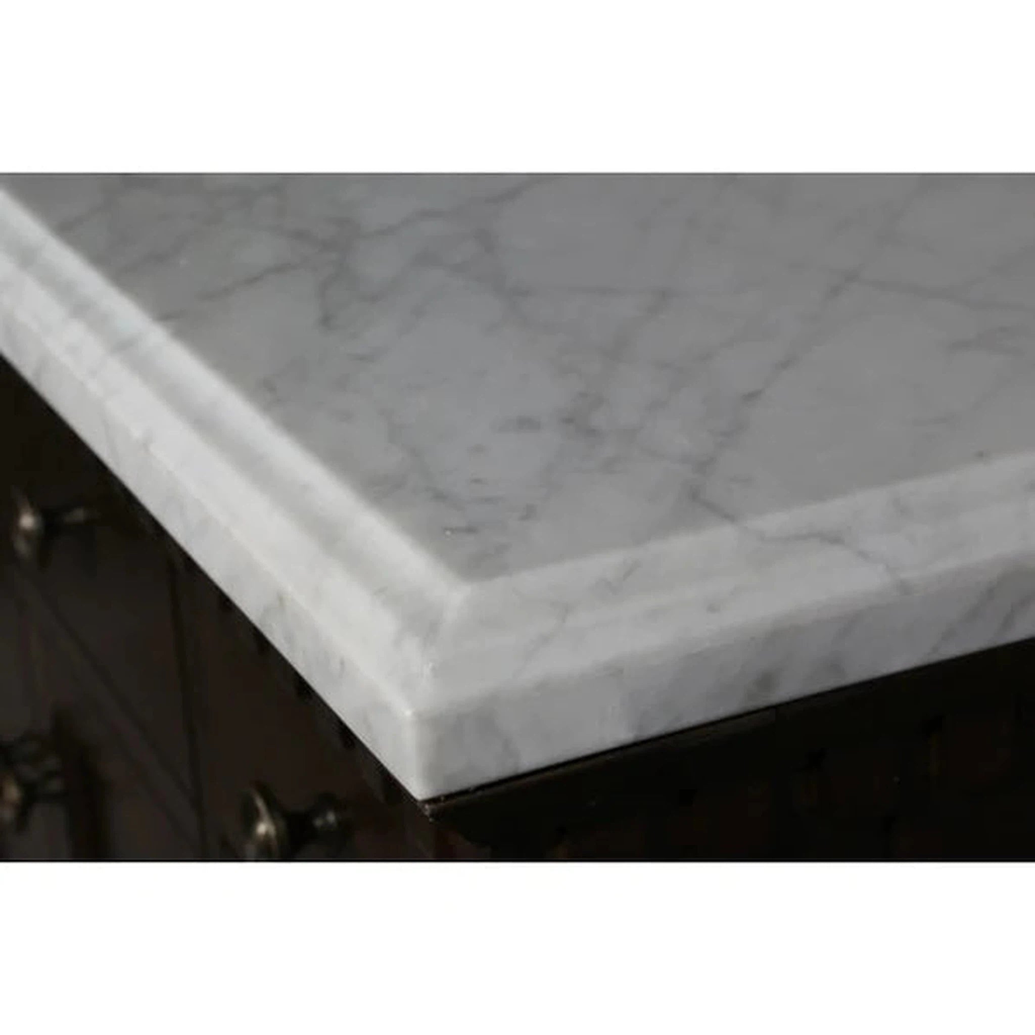 Legion Furniture WLF6036-36" 37 Inch Antique Coffee Vanity with Carrara White Top and Matching Backsplash, No Faucet