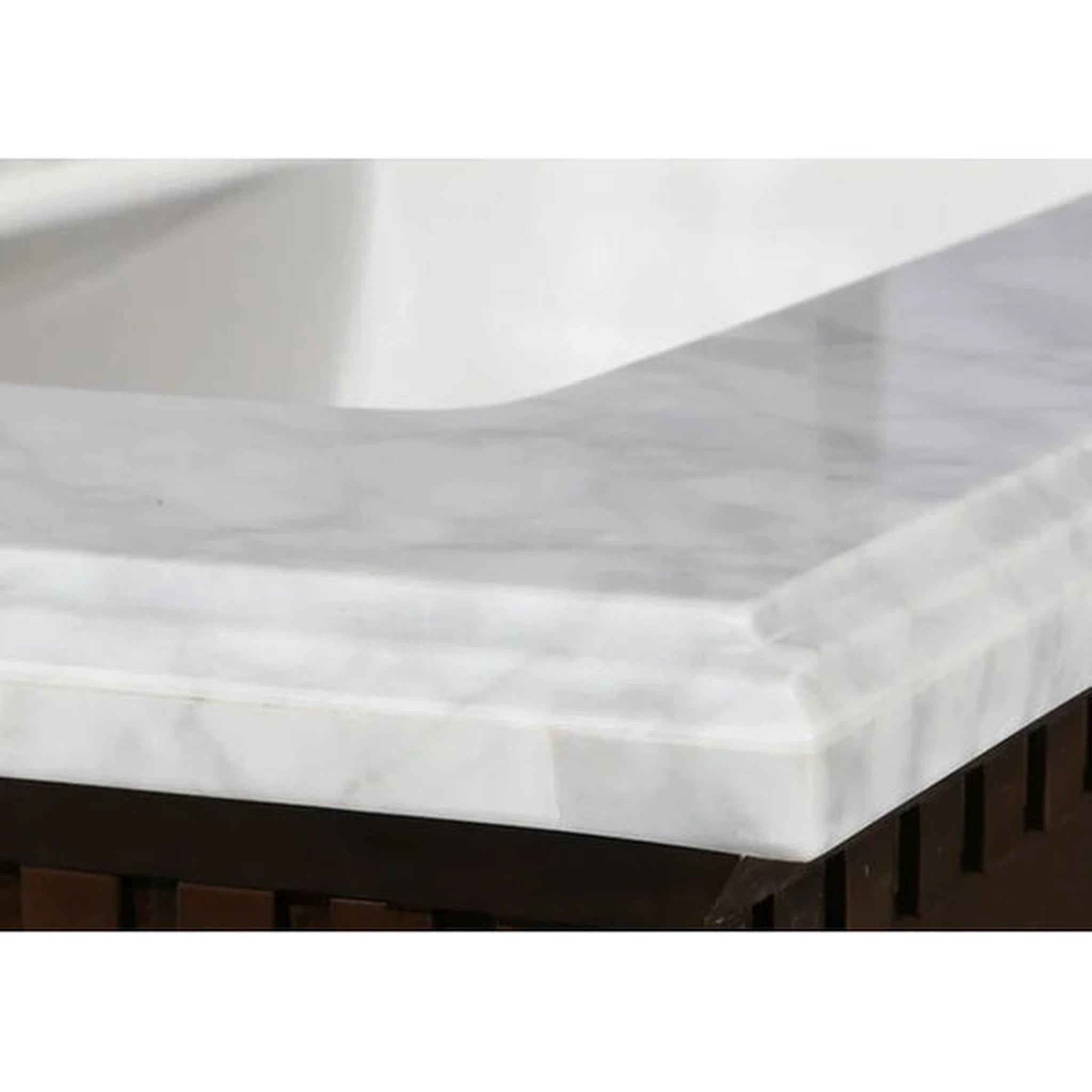 Legion Furniture WLF6036-36" 37 Inch Antique Coffee Vanity with Carrara White Top and Matching Backsplash, No Faucet