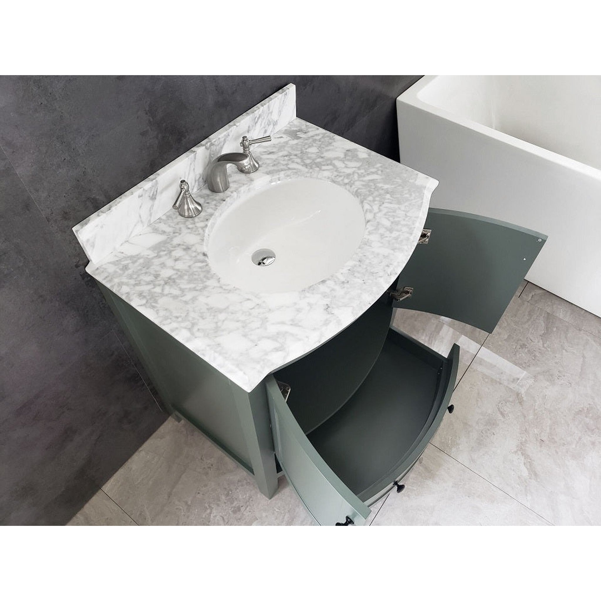 Legion Furniture 36" Pewter Green Bathroom Vanity - Pvc