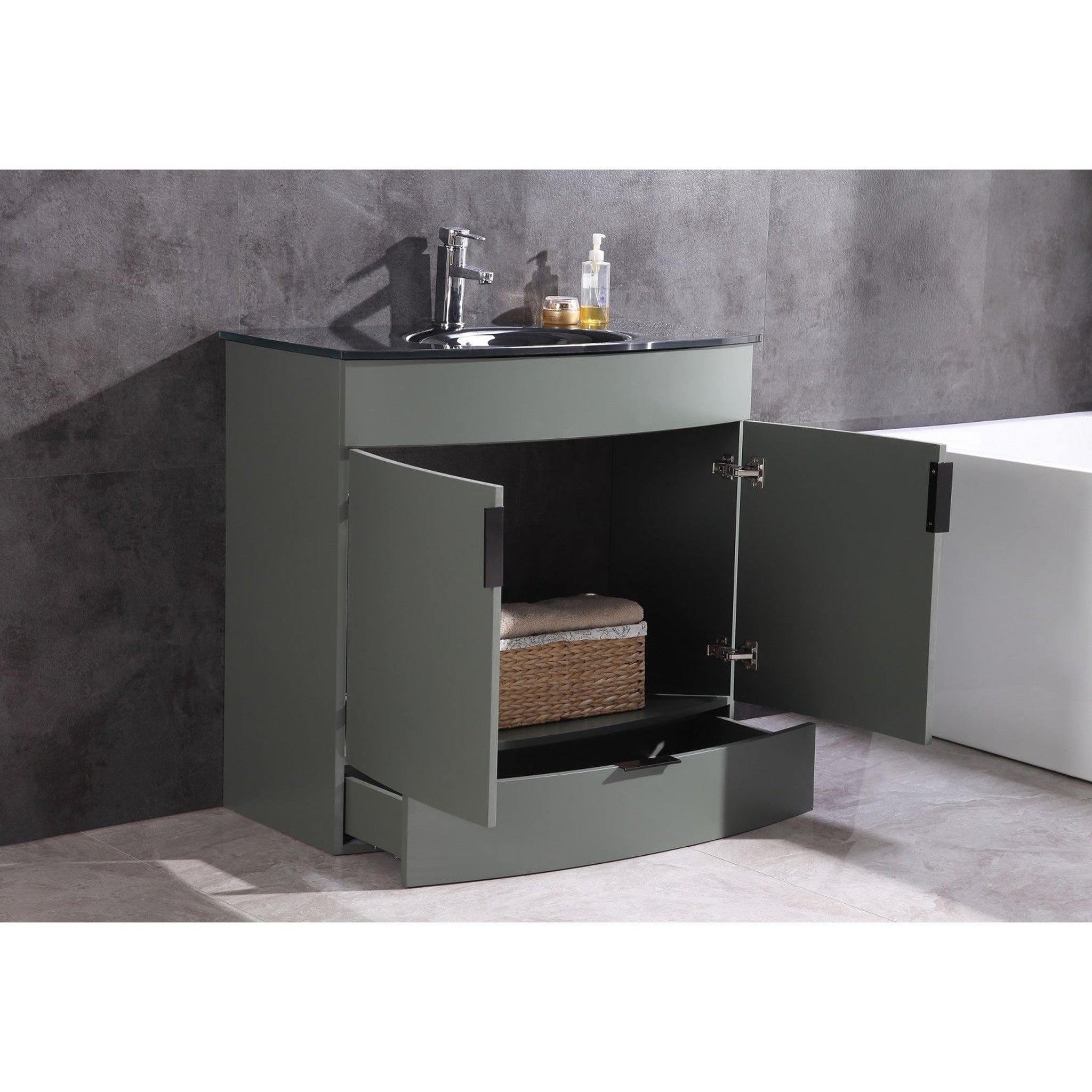 Legion Furniture 36" Pewter Green Bathroom Vanity - Pvc