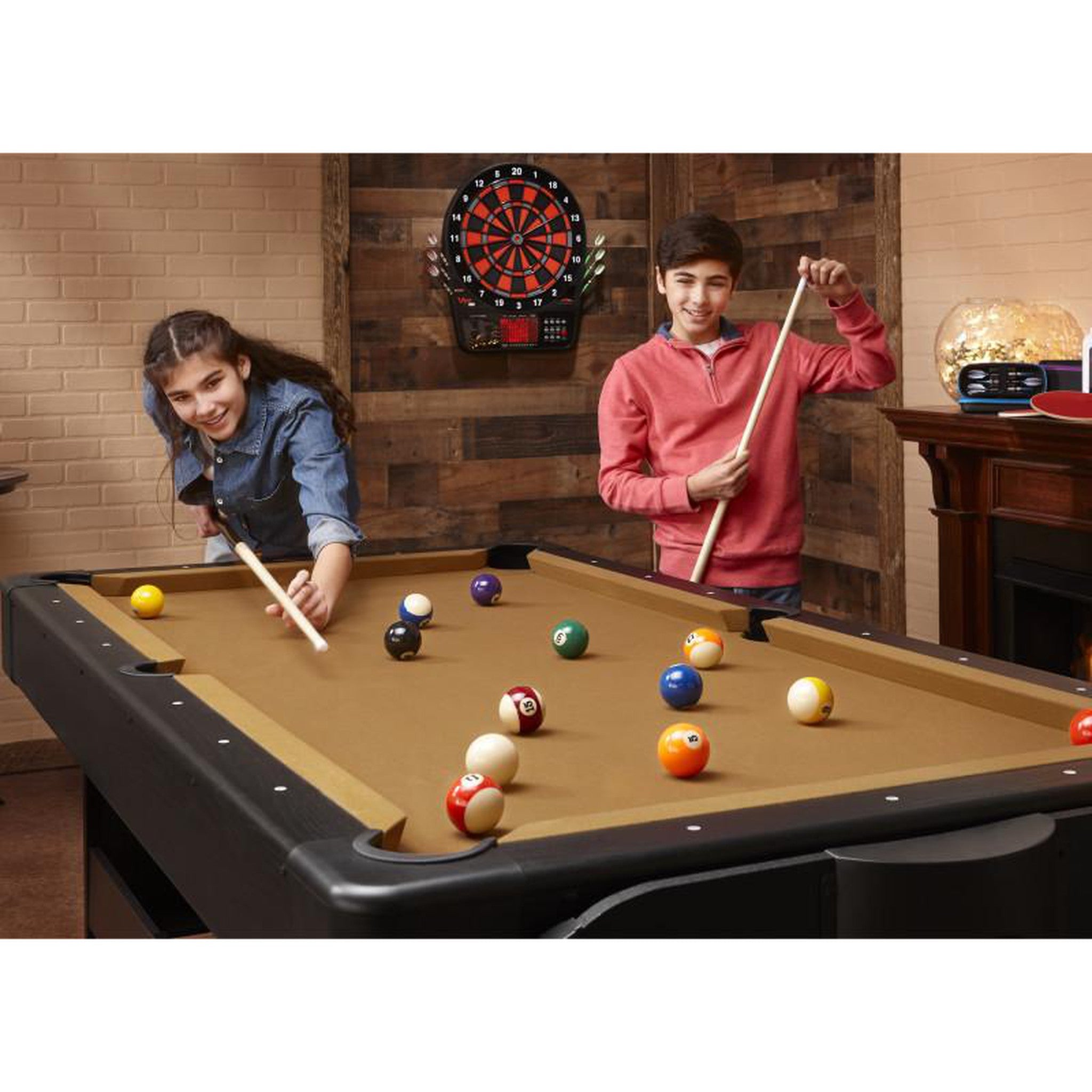 Fat Cat Original 3-in-1 Tan 7' Pockey™ Multi-Game Table