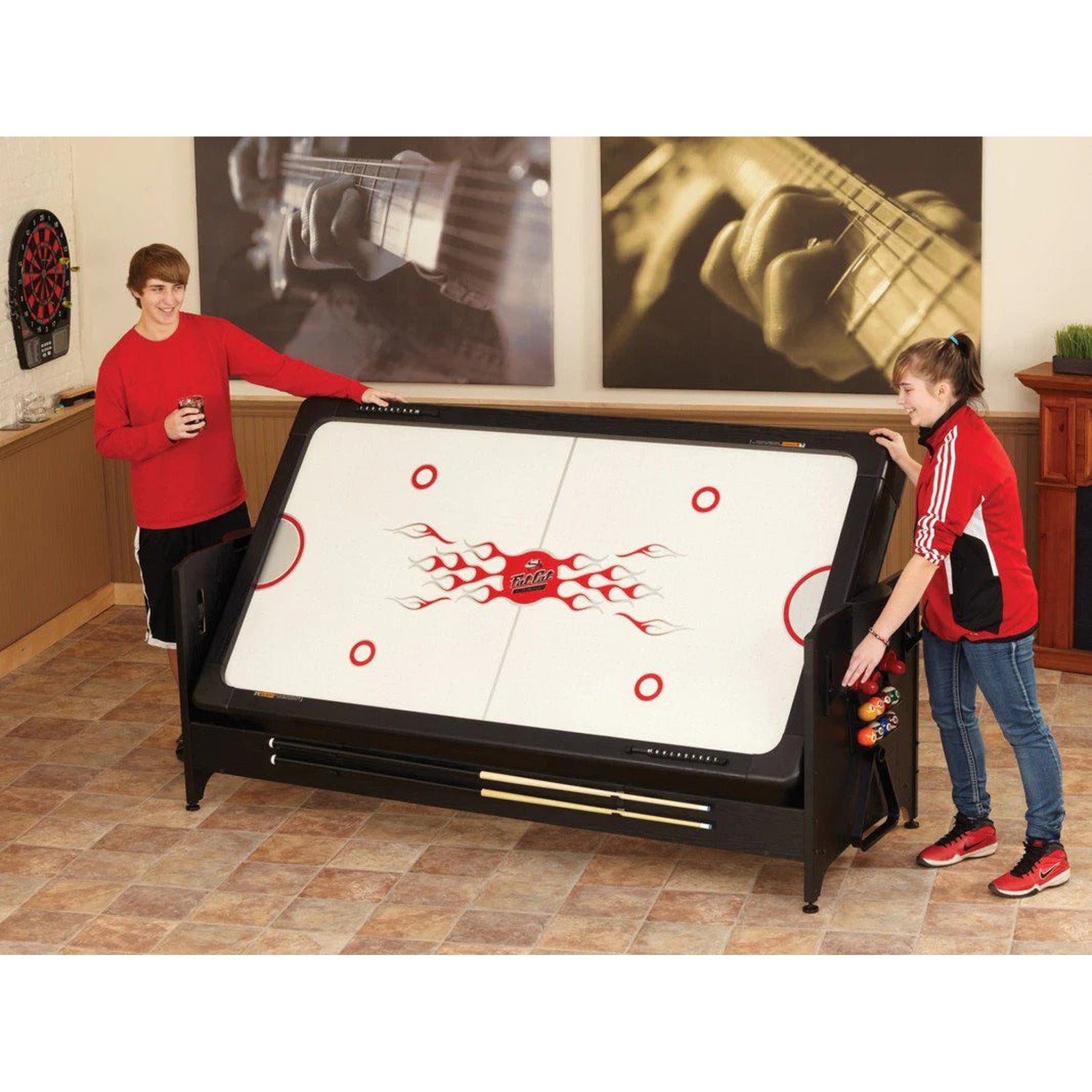 Fat Cat Original 2-in-1 7' Pockey™ Multi-Game Table