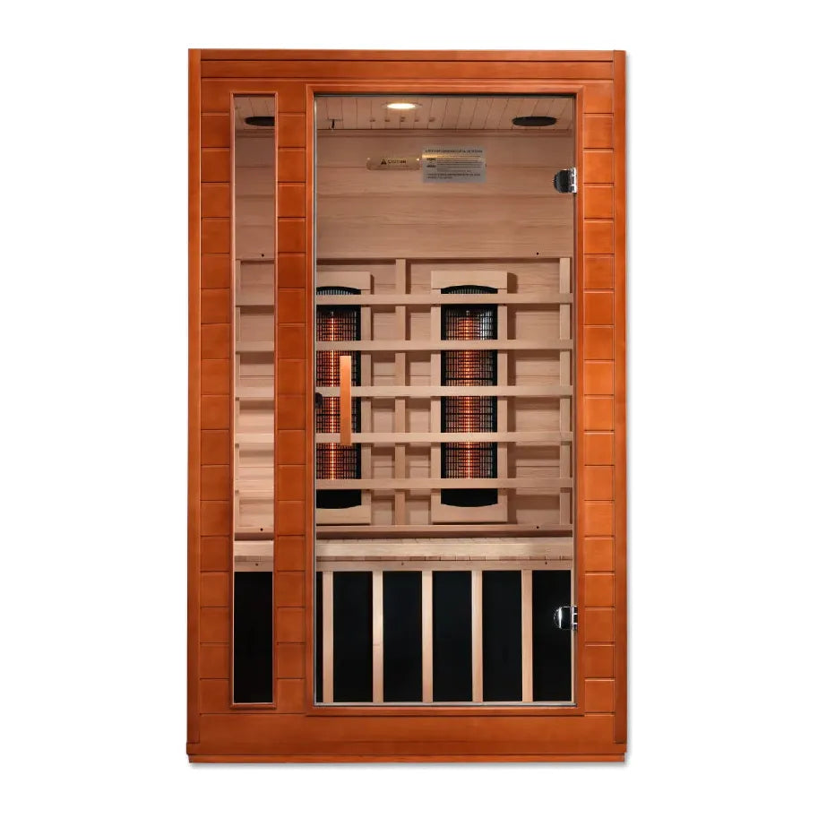 Golden Designs Dynamic "Cardoba" 2-Person Full Spectrum Near Zero EMF FAR Infrared Sauna w/ Hemlock