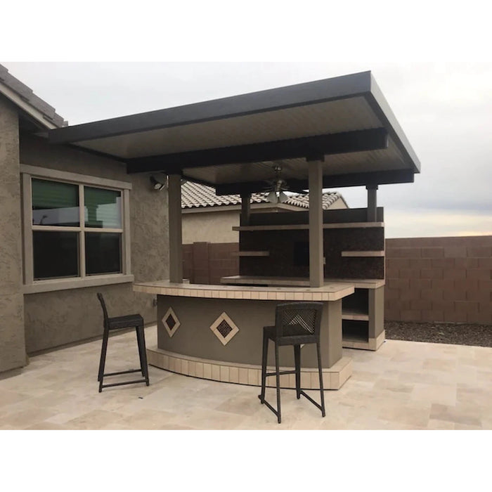 KoKoMo Key Largo Outdoor Kitchen With Built-In BBQ Grill With 12x14 Patio Cover