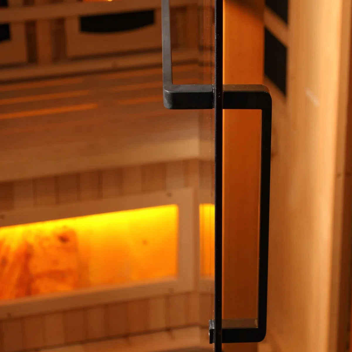 Golden Designs 1-2 Person Full Spectrum PureTech™ Near Zero EMF FAR Infrared Sauna with Himalayan Salt Bar (Canadian Hemlock)