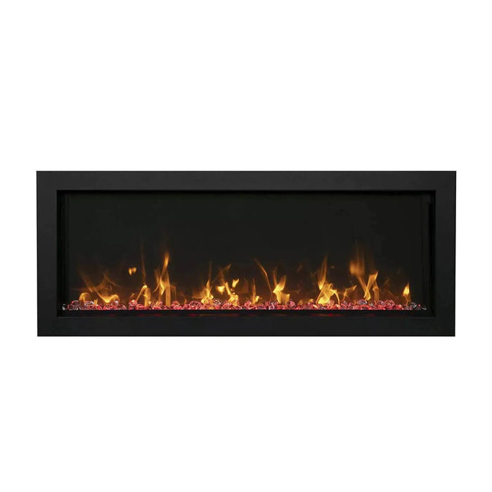 Amantii Panorama Extra Slim - with Black Steel Surround Electric Fireplace