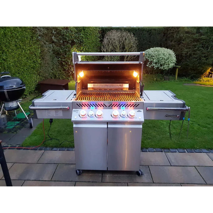 Napoleon Prestige PRO 500 Freestanding Grill with Infrared Rear and Side Burners and Rotisserie Kit