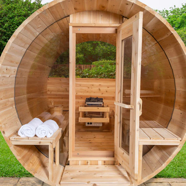 Dundalk Leisurecraft Canadian Timber 6 Person Tranquility MP Barrel Sauna | CTC2345MPE