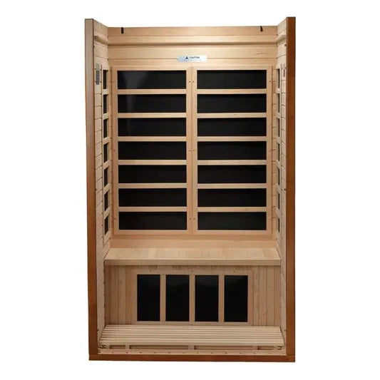Golden Designs Dynamic Barcelona Elite 1-2-person Ultra Low EMF (Under 3MG) FAR Infrared Sauna (Canadian Hemlock) by Dynamic Sauna