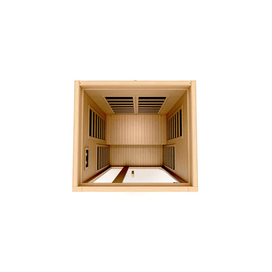 Golden Designs Dynamic Gracia 1-2-Person Low EMF (Under 8MG) FAR Infrared Sauna (Canadian Hemlock)