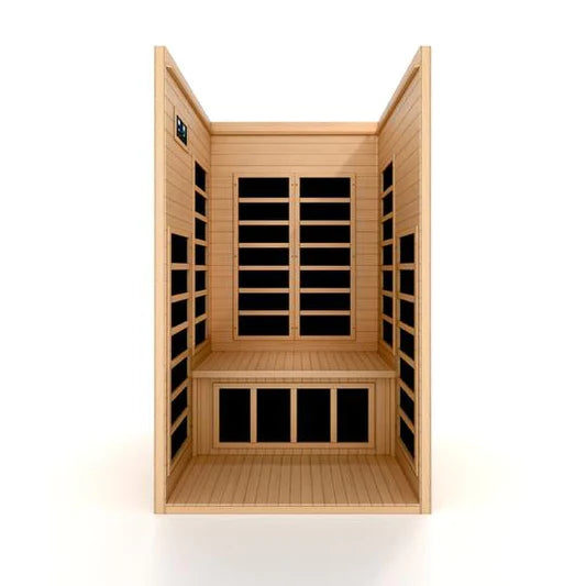Golden Designs Dynamic Gracia 1-2-Person Low EMF (Under 8MG) FAR Infrared Sauna (Canadian Hemlock)