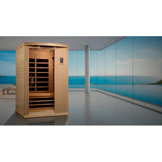 Golden Designs Dynamic "Venice Elite" 2-person Ultra Low EMF FAR Infrared Sauna w/ Hemlock