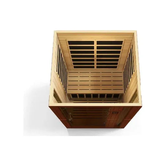 Golden Designs Dynamic "Vittoria" 2-Person Low EMF Far Infrared Sauna w/ Hemlock