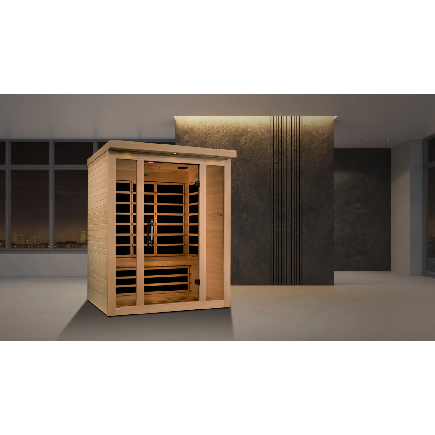 Dynamic Vila 3-person Ultra Low EMF (Under 3MG) FAR Infrared Sauna (Canadian Hemlock)