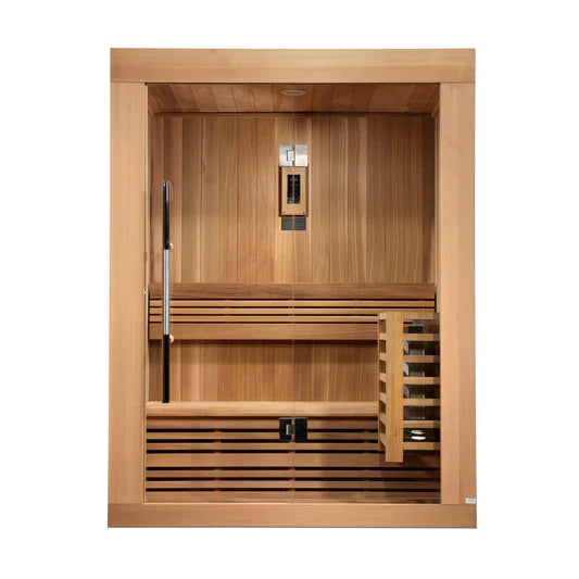 Golden Designs "Sundsvall" Edition 2-Person Traditional Steam Sauna w/ Red Cedar