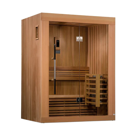 Golden Designs "Sundsvall" Edition 2-Person Traditional Steam Sauna w/ Red Cedar