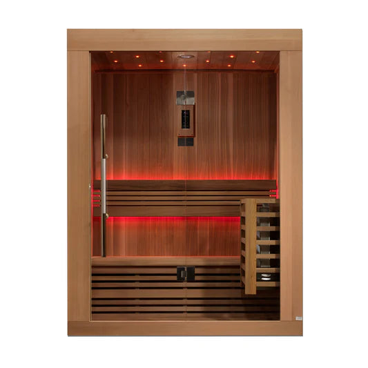 Golden Designs "Sundsvall" Edition 2-Person Traditional Steam Sauna w/ Red Cedar