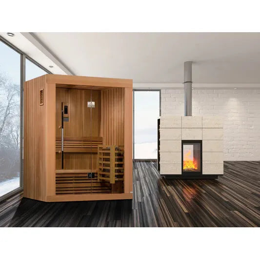Golden Designs "Sundsvall" Edition 2-Person Traditional Steam Sauna w/ Red Cedar