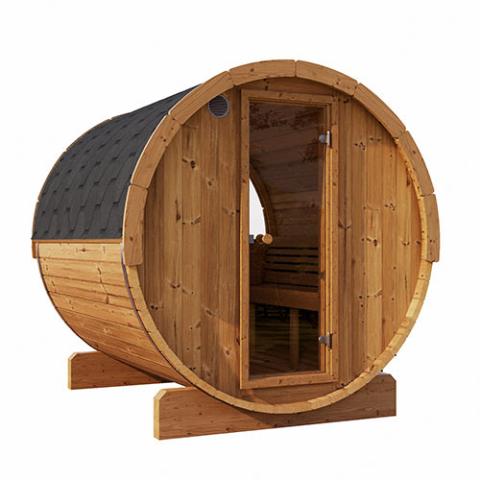 SaunaLife 6 Person Sauna Barrel-Window Ergo Model E8