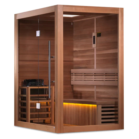 Golden Designs "Hanko" 3-Person Traditional Sauna w/ Red Cedar