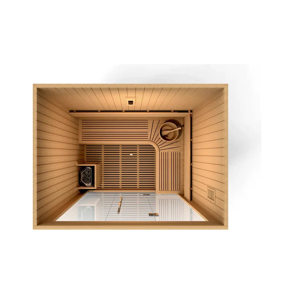 Golden Designs "Copenhagen Edition" 3-Person Traditional Steam Sauna - Canadian Red Cedar