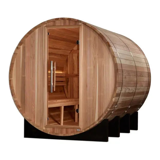 Golden Designs "Klosters" 6-Person Outdoor Traditional Barrel Steam Sauna w/ Pacific Cedar