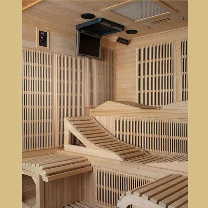 Golden Designs Monaco 6-person PureTech™ Near Zero Infrared Sauna (Canadian Hemlock)