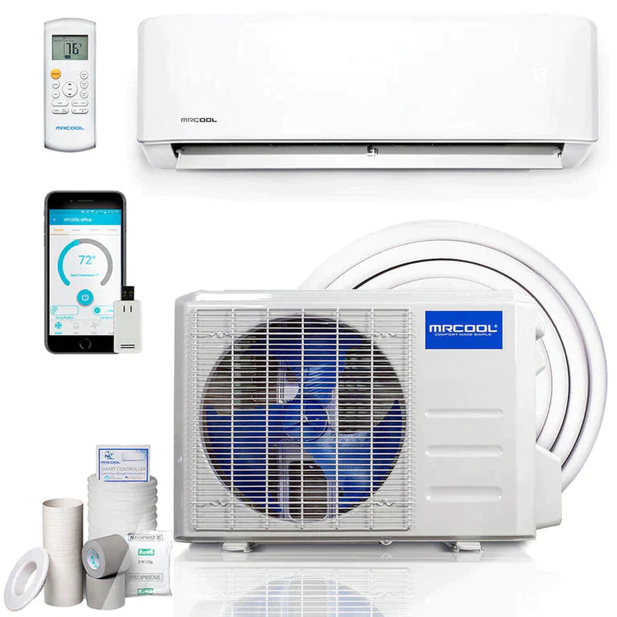 Mrcool Advantage 4th Gen 12,000 Btu 1 Ton Ductless Mini Split Air Conditioner And Heat Pump