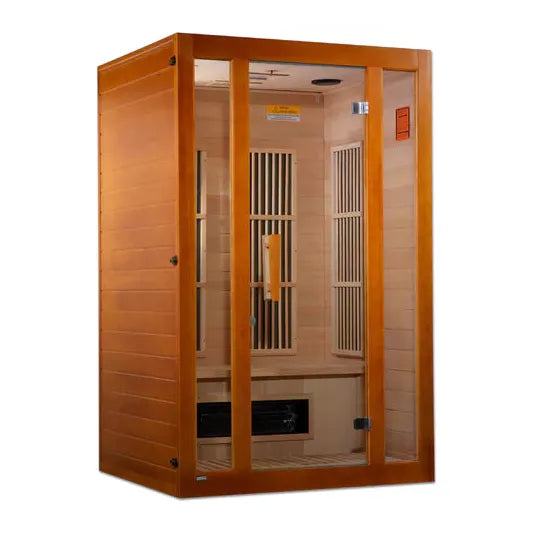 Golden Designs Maxxus Aspen Dual Tech 2 person Low EMF FAR Infrared Sauna (Canadian Hemlock)